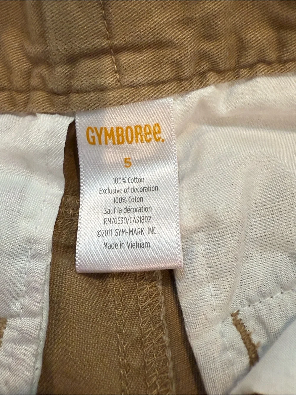 Gymboree Tractor Truck Khaki Shorts Boy Size 5